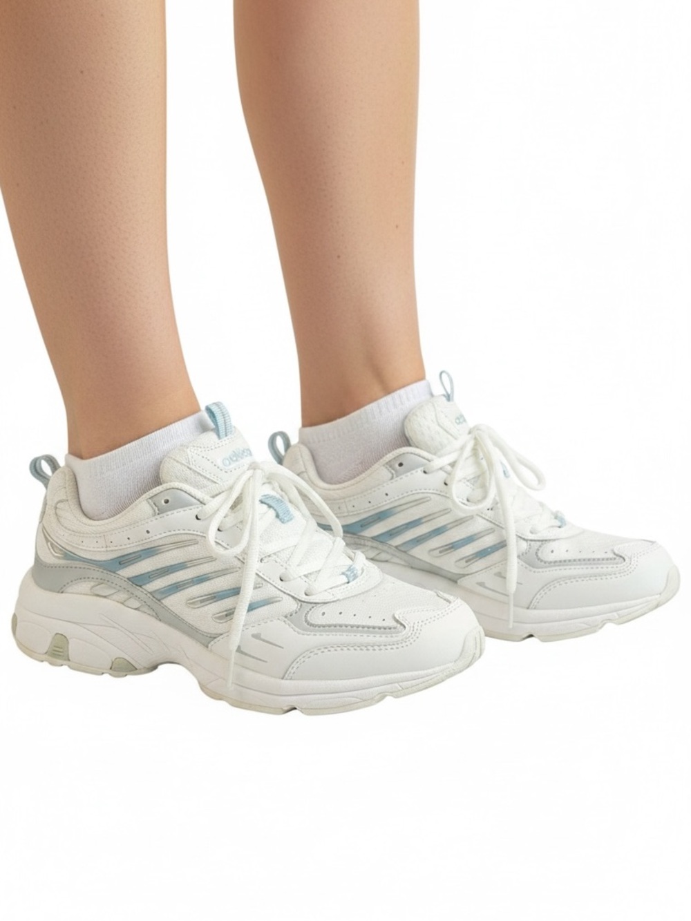 Dr. Scholl’s Revelation White Blue Walking Sneakers Women’s Size 7.5 Y2K NWT